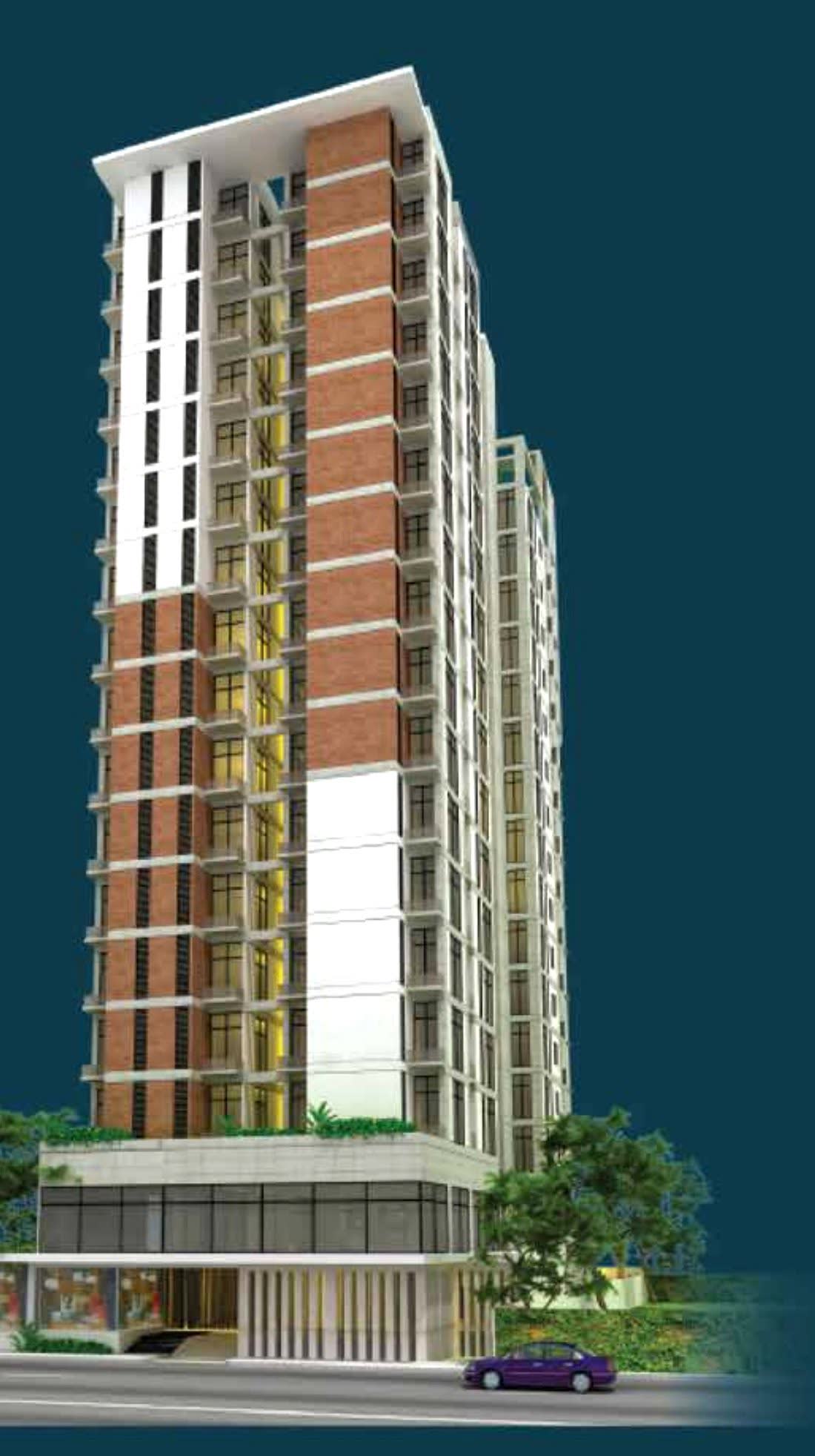 Winstone 10. Winstone Dream Park — rear elevation render, United City, Dhaka